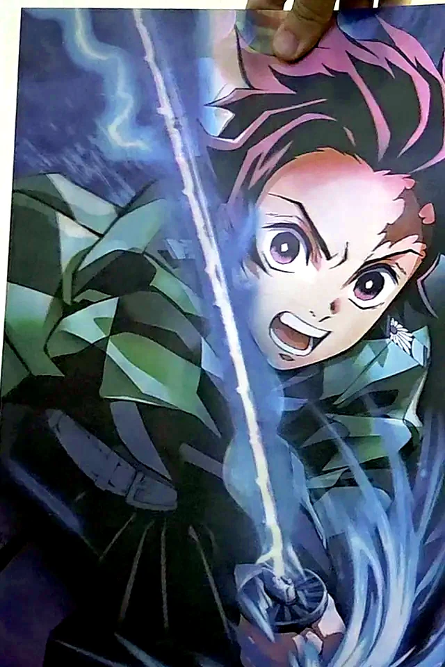 Poster flip de Demon Slayer: Zenitsu y Tanjiro (espada)
