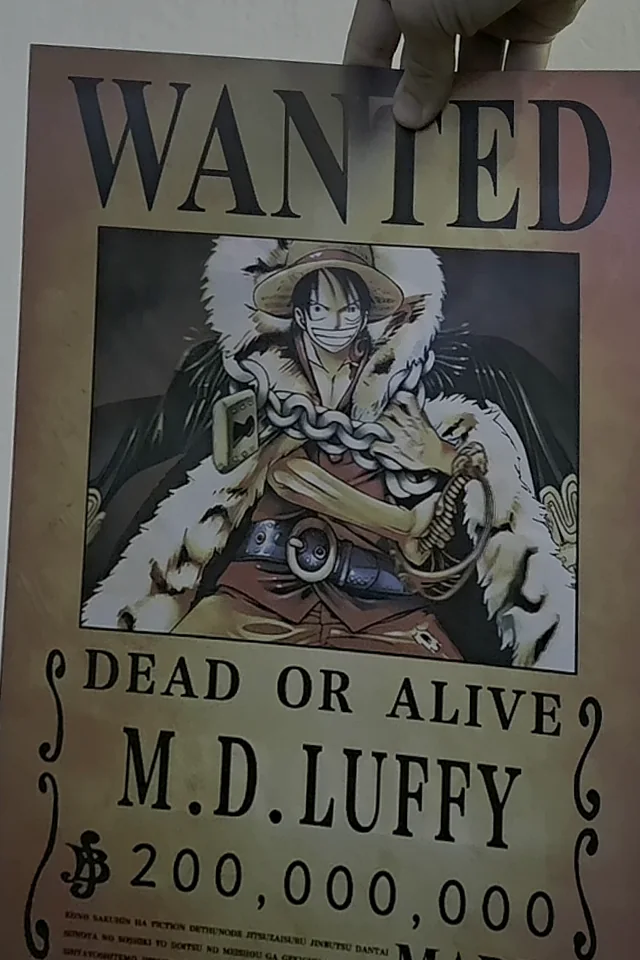 Poster flip de One Piece: Luffy, Brook y Law