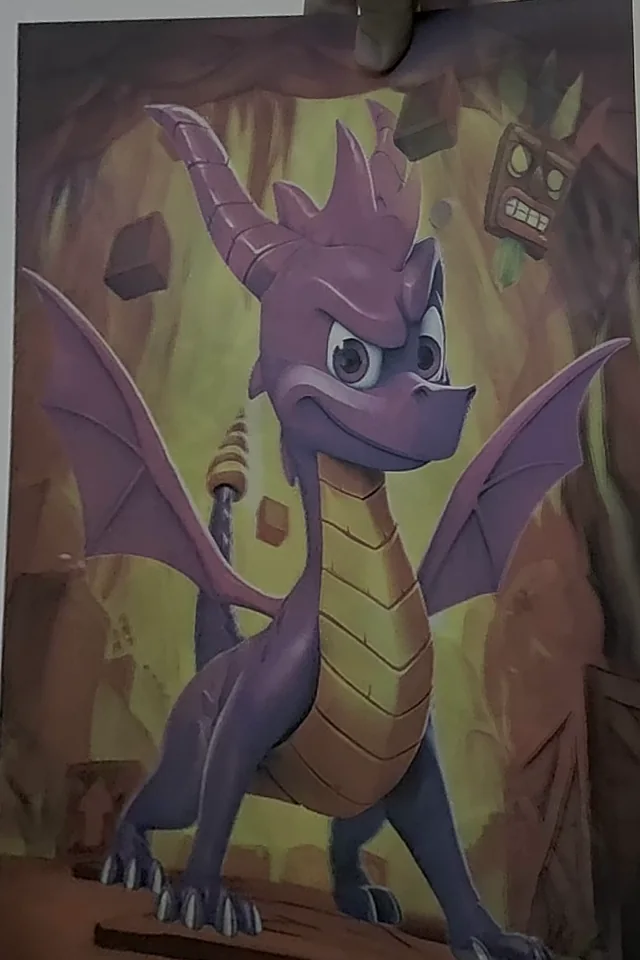 Poster flip de Videojuegos: Spyro, Crash y demonio