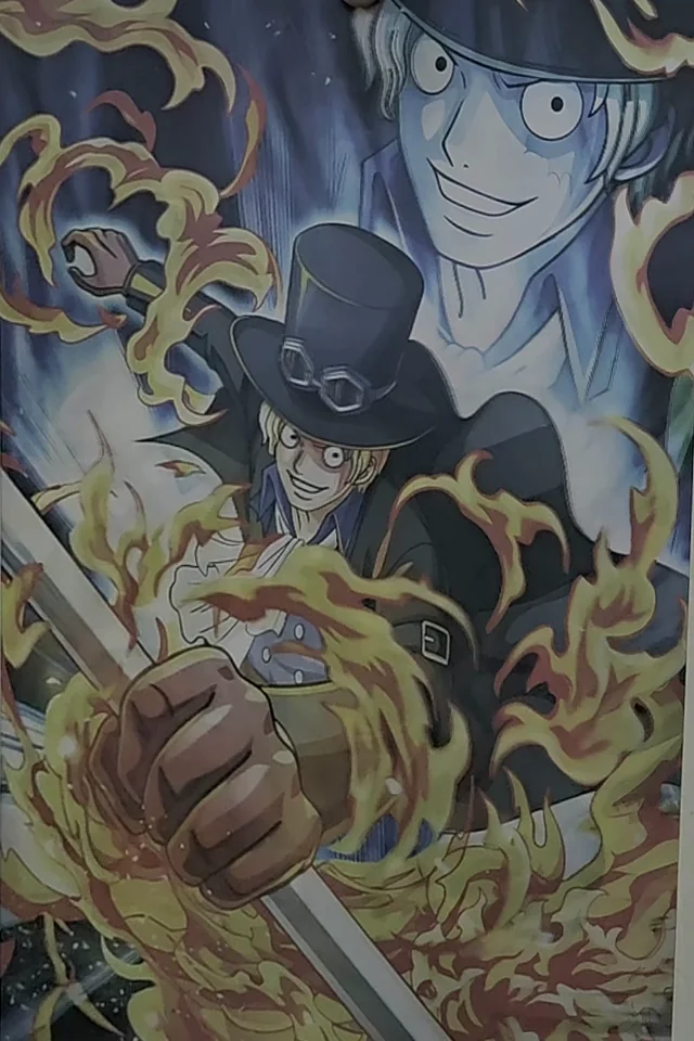 Poster flip de One Piece: Sabo, Barbanegra y Ace