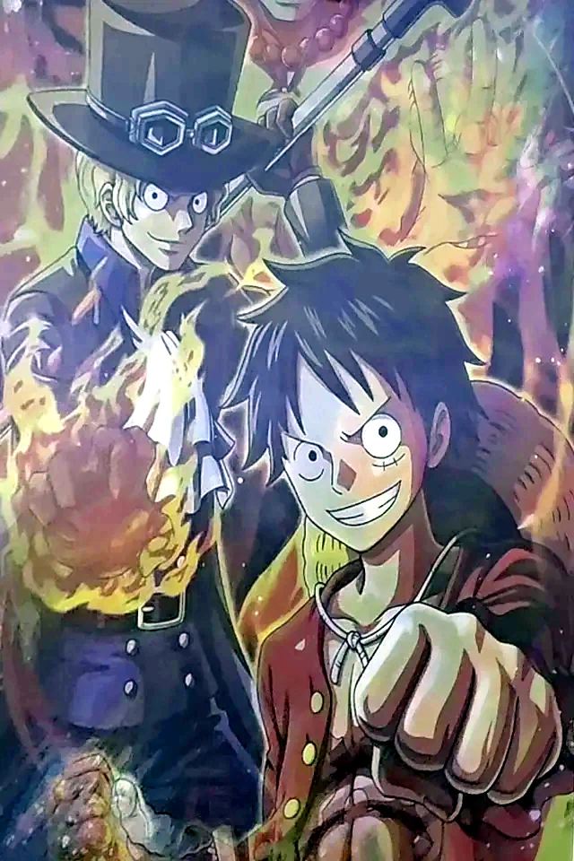 Poster flip de One Piece: Ace y Luffy