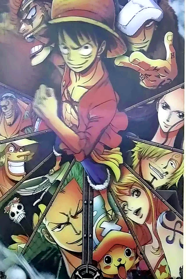 Poster flip de One Piece: Luffy y piratas