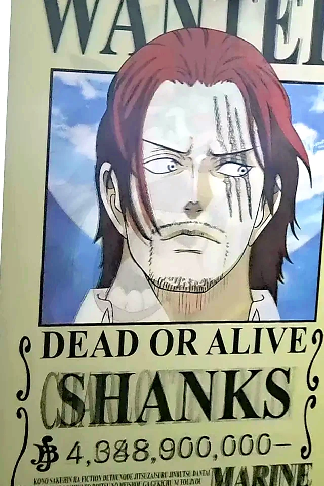 Poster flip de One Piece: Shanks (Wanted)