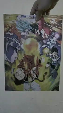 Goku y Gogeta en movimiento