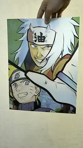 Jiraiya y Naruto en movimiento