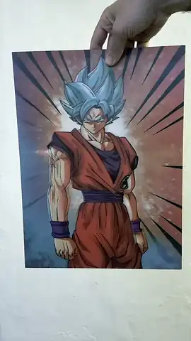 Goku Super Saiyajin Blue en movimiento