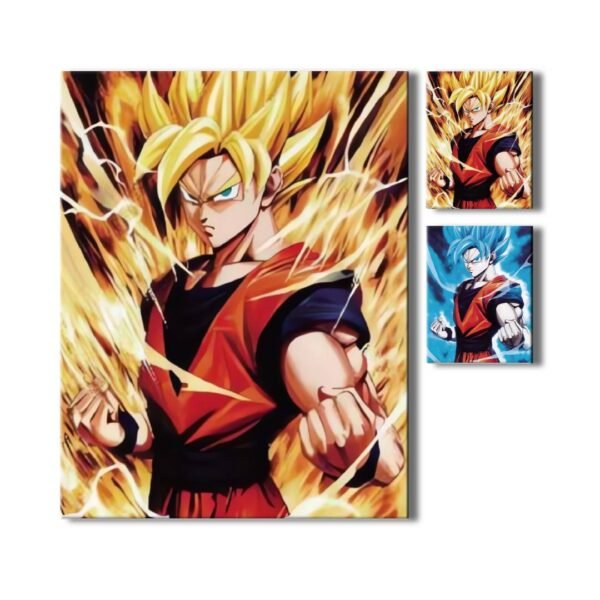 Poster Anime Goku Super Saiyan Blue 3D