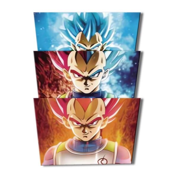 Cuadro Decorativo Anime Poster 3D Vegeta SSJ Dios Rojo y Azul - Image 2