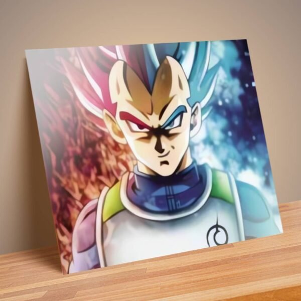 Cuadro Decorativo Anime Poster 3D Vegeta SSJ Dios Rojo y Azul - Image 5