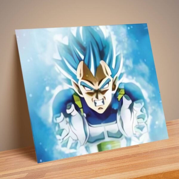 Cuadro Decorativo Anime Poster 3D Vegeta SSJ Dios Rojo y Azul - Image 6