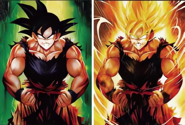 Cartel Decorativo Poster 3D Goku SS fase 2 - PVC 30x40 2 en 1 - Image 3