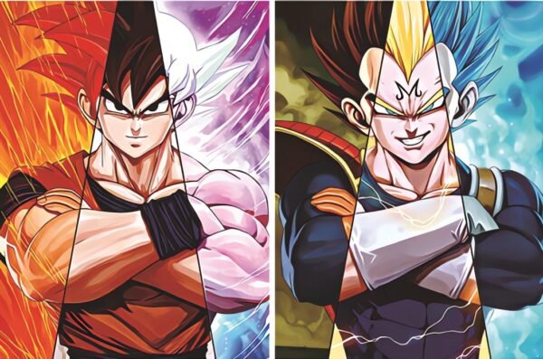 El poderoso encuentro: Cartel Decorativo Poster 3D Goku Vegeta - Image 3