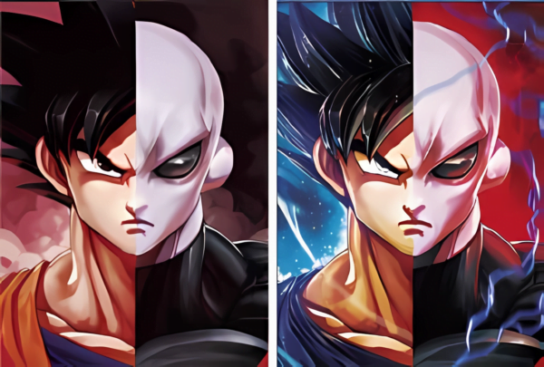 Cartel Decorativo Poster 3D Goku Jiren 4K: Una batalla épica plasmada en un único diseño - Image 3