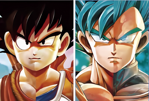 Cartel Decorativo Poster 3D Goku Vegeta Azul 4K: El poder de la fusión en tu pared - Image 3