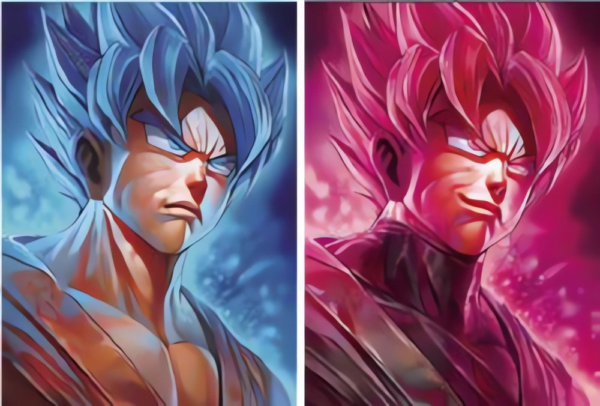 Descubre la Impresionante Fusión en el Cartel Decorativo Poster 3D Goku Azul Black Goku 4K 30×40 2 en 1 - Image 3