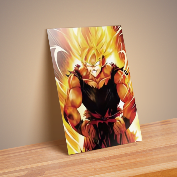 Cartel Decorativo Poster 3D Goku SS fase 2 - PVC 30x40 2 en 1 - Image 5