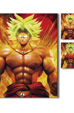 Cartel Decorativo Poster 3D Broly SS - PVC 30x40 2 en 1