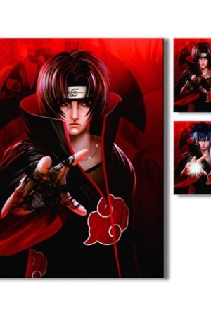 Cartel Decorativo Poster Itachi Uchiha 3D 30x40 2 en 1