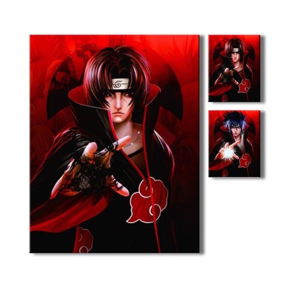 Cartel Decorativo Poster Itachi Uchiha 3D 30x40 2 en 1