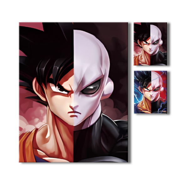 Cartel Decorativo Poster 3D Goku Jiren 4K 30×40 2 en 1