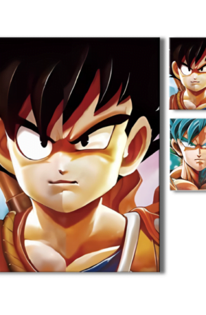 Cartel Decorativo Poster 3D Goku Vegeta Azul 4K 30×40 2 en 1