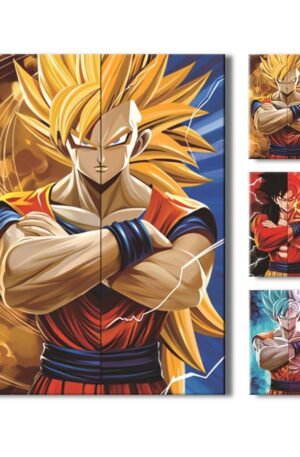 El ascenso del héroe: Cartel Decorativo Poster 3D Goku 6 fases