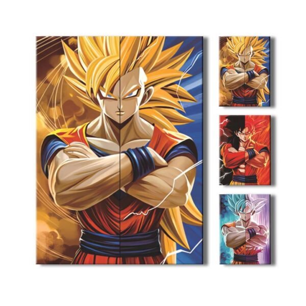 El ascenso del héroe: Cartel Decorativo Poster 3D Goku 6 fases