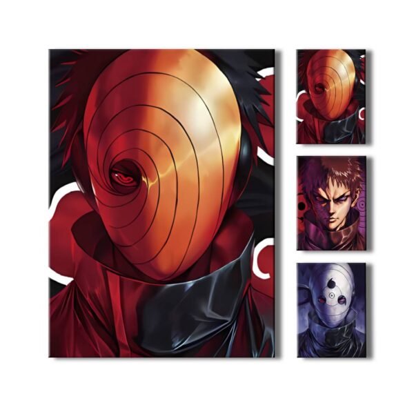 Uchiha Obito Anime Poster Decorativo 3D: La Esencia de la Oscuridad en tu Cuarto