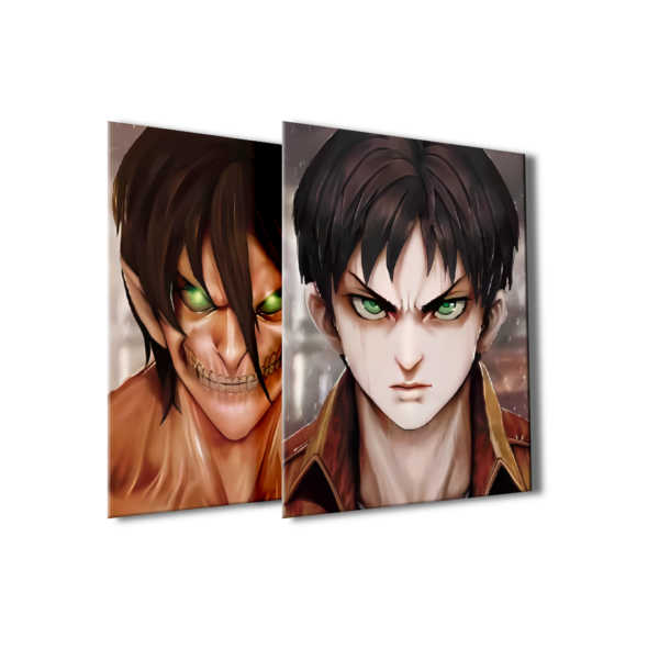 Cuadro Decorativo Poster 3D Eren Jaeger Titan 4K 30×40 2 en 1 - Image 2