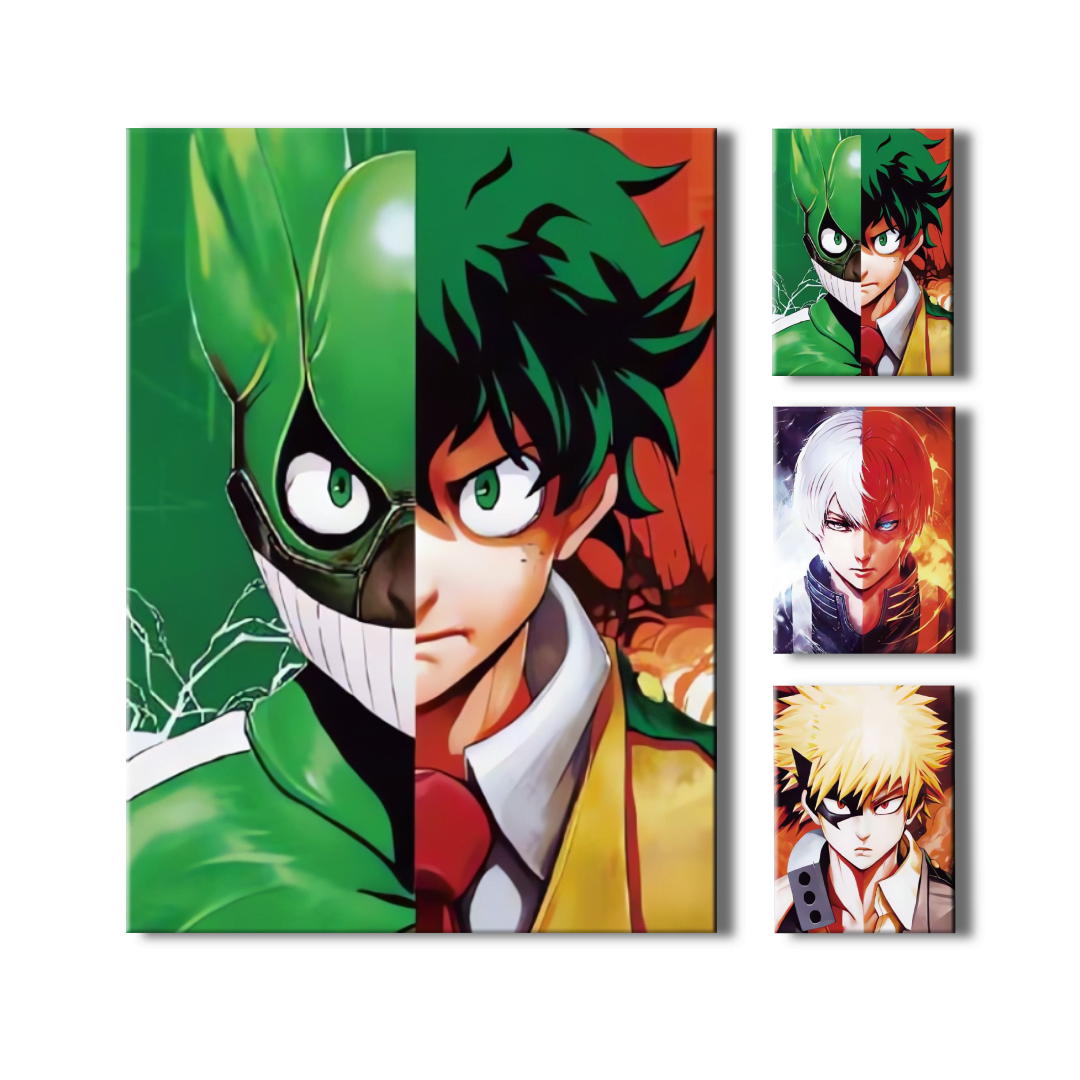 Poster 3D Boku no Hero Academia Midoriya Bakugou Todoroki 4K 30×40