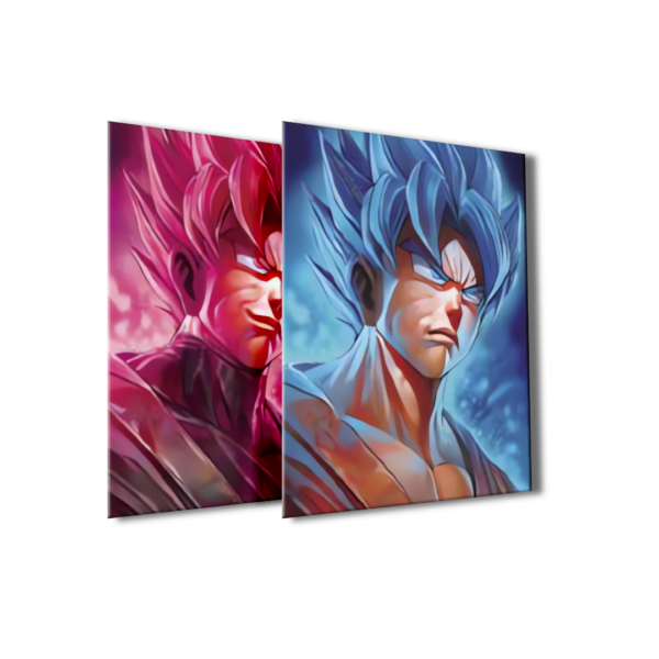 Descubre la Impresionante Fusión en el Cartel Decorativo Poster 3D Goku Azul Black Goku 4K 30×40 2 en 1 - Image 2