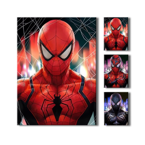 Poster 3D Spiderman Venon 4K 30×40 3 en 1