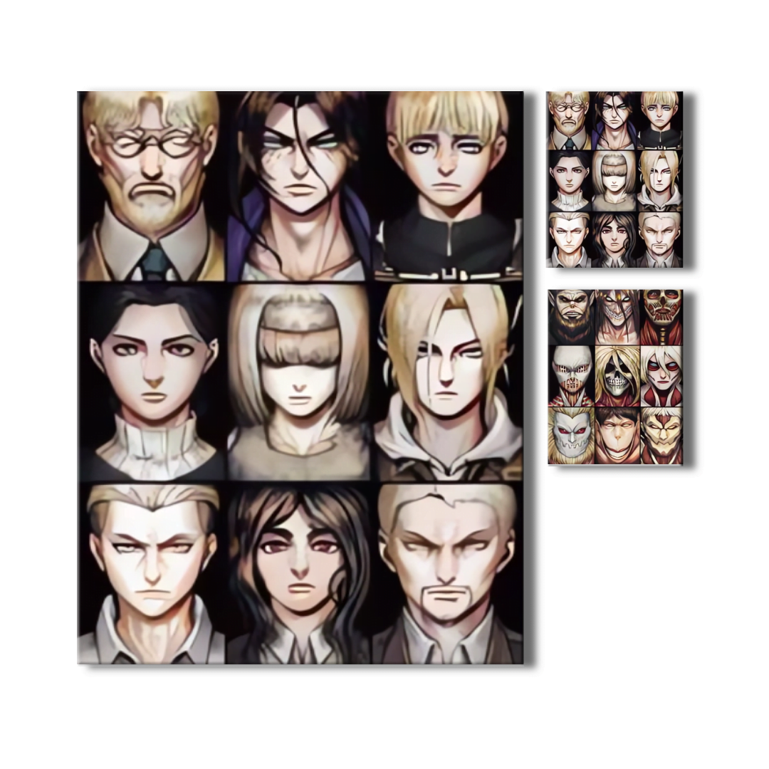 Cuadro Decorativo Poster 3D Attack on Titan Titanes 4K 30×40 2 en 1