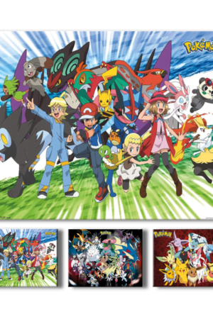 Poster 3D Pokemon Mega 4K 30×40 3 en 1