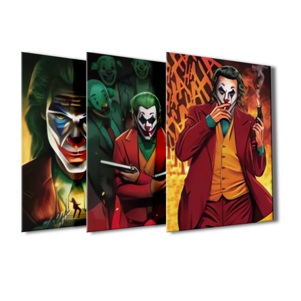 El Trío del Caos: Cartel Decorativo Poster 3D 3 Jokers 4K 30×40 3 en 1 - Image 2