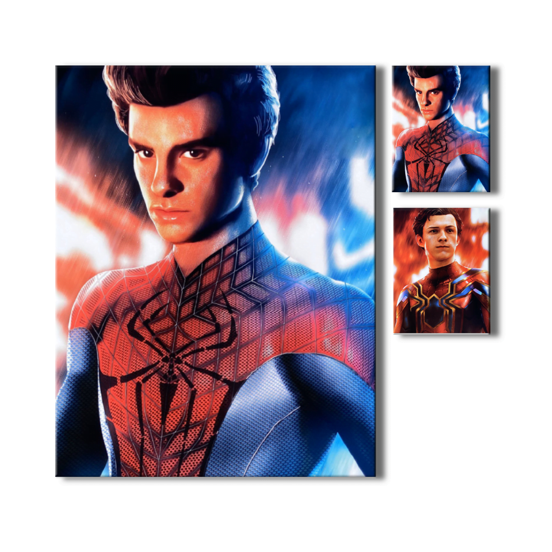 Poster 3D Spiderman Andrew Garfield y Tom Holland 4K 30×40 2 en 1