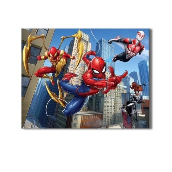 Poster 3D Spiderman Spiderman 2099 Iron Spiderman Spider-girl 4K 30×40